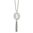 thumbnail image 3 of Stainless Steel Polished Angel w/Tassel Dangle 20in Necklace, 3 of 5