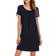 thumbnail image 1 of Vestido, Vestido de tumbona para mujer, camisones sueltos de manga corta, pijamas para descansar Abody Aqua/XX-grande, 1 of 7