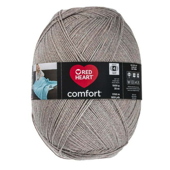 Red Heart® Comfort® Yarn, Acrylic #4 Medium, 35oz/1000g, 1859 Yards