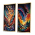 thumbnail image 3 of Designart "Visionary Rainbow Mystery Landscapes" Abstract Landscape Framed Wall Art Set Of 2 - Modern Multicolor Framed Wall Art Set Of 2, 3 of 6