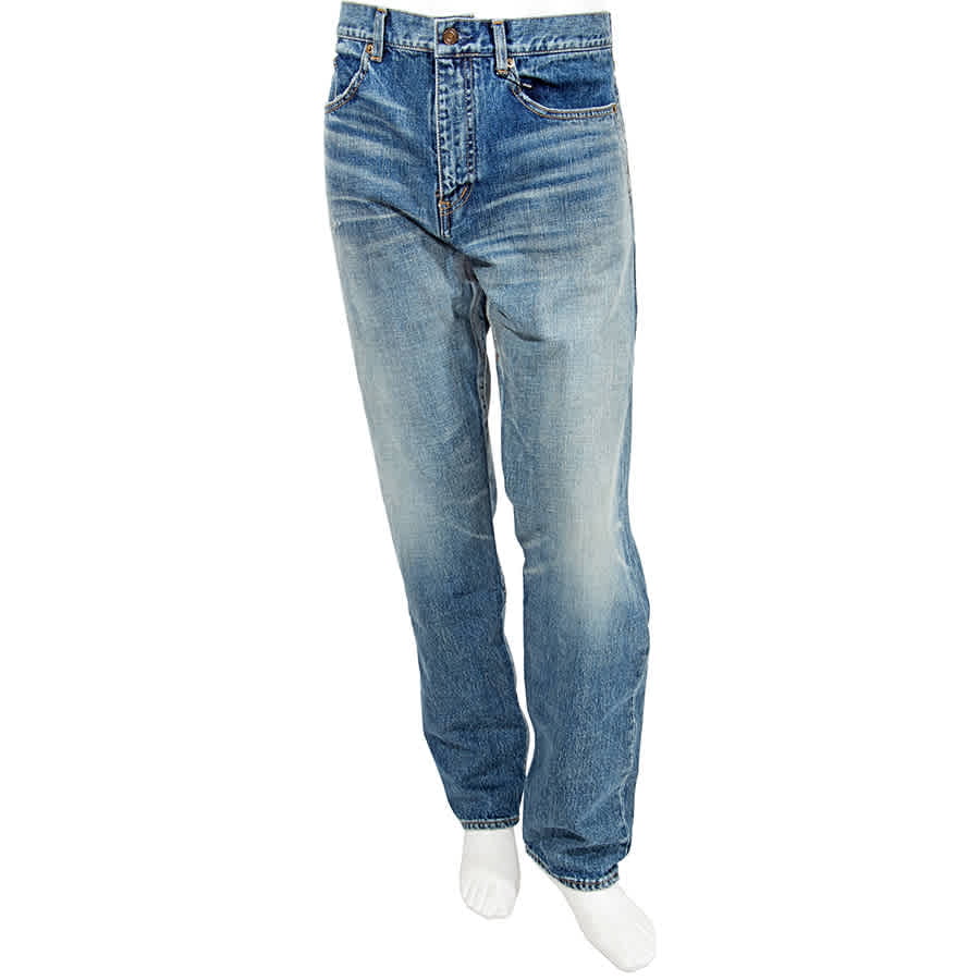 Saint Laurent - Saint Laurent Men's Pants Stonewash Baggy Jeans ...