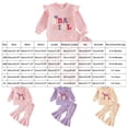 thumbnail image 3 of Nwiuh Toddler Pajama Outfit Set Kids Slim Fit Tops and Pants Boys Girls Lounge Sets Loungwear Sleepwear (Purple, 18-24 Months), 3 of 5