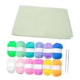 thumbnail image 1 of Elodie Crochet Kit for Beginners with Blank Canvas Assorted Yarn for Craft Projects 12 Rolls Set, 1 of 8