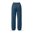 thumbnail image 5 of Viluyesy Women's Joggers Loose Fit High Waisted Drawstring Pockets Cinched Ankle Casual Lounge Athletic Workout Pants Navy Size S, 5 of 6