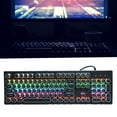 thumbnail image 1 of 104 Keys Mixed Light Ergonomic Design Mechanical Gaming Keyboard With Key Click, 1 of 8