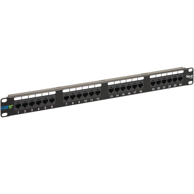 PANEL DE CONEXIONES, CAT 5e, 24 PUERTOS, 1 RMS