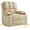 Beige, variant on Twister.CK Oversized Electric Recliner Chair with Massage & Heat, 360° Swivel Rocker Lounge Recliner, Single Sofa Chair with Remote Control & Cup Holder, Living Room Bedroom, Brown