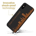 thumbnail image 3 of Case Yard Wooden Case for iPhone-X Soft TPU Silicone cover Slim Fit Shockproof Wood Protective Phone Cover for Girls Boys Men and Women Supports Wireless Charging Skyline SF Design, 3 of 7
