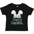 thumbnail image 3 of Inktastic Happy Easter with Bunny Ears and Flowers Boys or Girls Toddler T-Shirt, 3 of 5