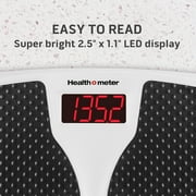 Health o meter Split Mat Digital Scale, 400 lbs Capacity, LED Display, Black and White
