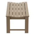 thumbnail image 5 of Costaelm Paradise HDPE Poly Plastic Backless Outdoor Bench, Weathered Wood, 5 of 5