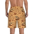 thumbnail image 3 of Kdxio Brown Mushrooms Pattern Mens Casual Shorts - Drawstring Summer Beach Sports Shorts for Men, 3 of 9