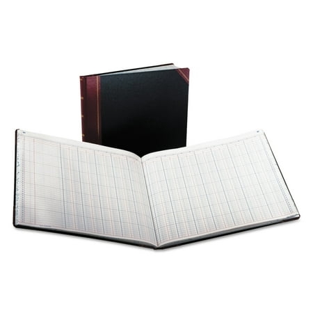 Boorum & Pease Columnar Accounting Book, 24 Column, Black Cover, 150 Pages, 15 1/8 x 12 7/8