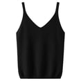 thumbnail image 4 of Sweater Vest Women 2026 Spring Summer Sleeveless V Neck Knit Basic Loose Fit Tank Tops Vacation Outfits Black XL, 4 of 4