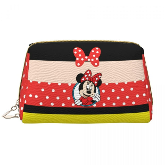 Cute Micky Minnie Mouse Cartoon Cosmetic Bag Makeup Bag Merch Large Capacity Zipper Toiletry Case Jiayi