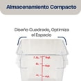thumbnail image 4 of Recipiente de Policarbonato Graduado Caledonia 8 Qt Cuadrado Transparente, 4 of 6