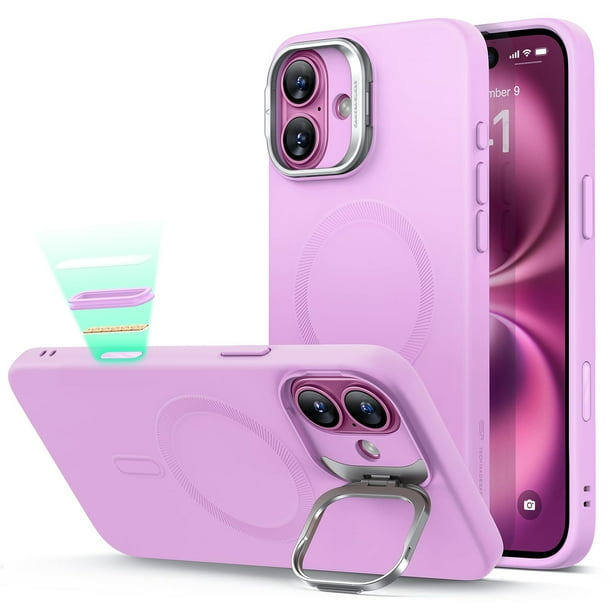 Funda ESR para iPhone 16 Plus con control de cámara rosa