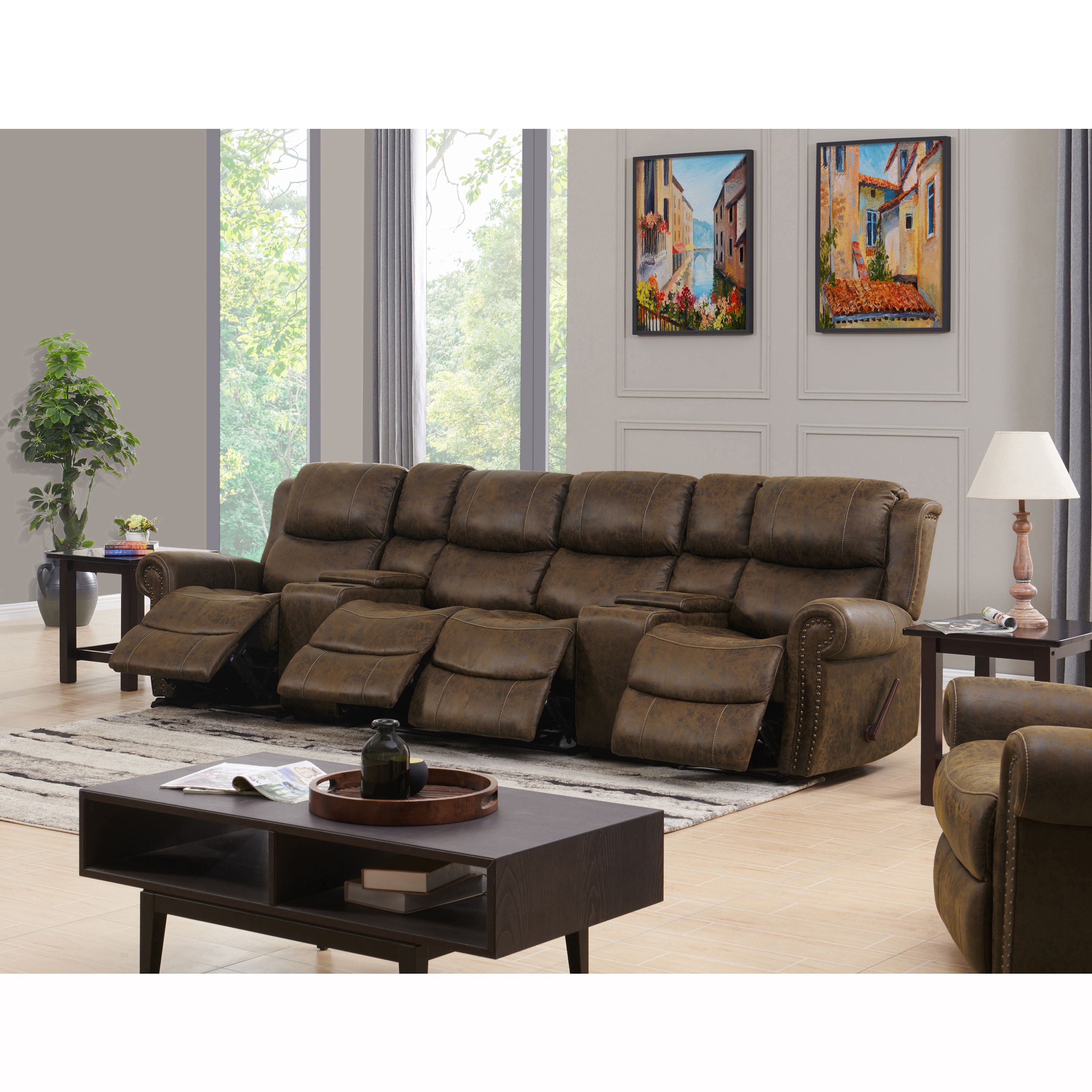 ProLounger Wall Hugger Rolled Arm Reclining Sofa in