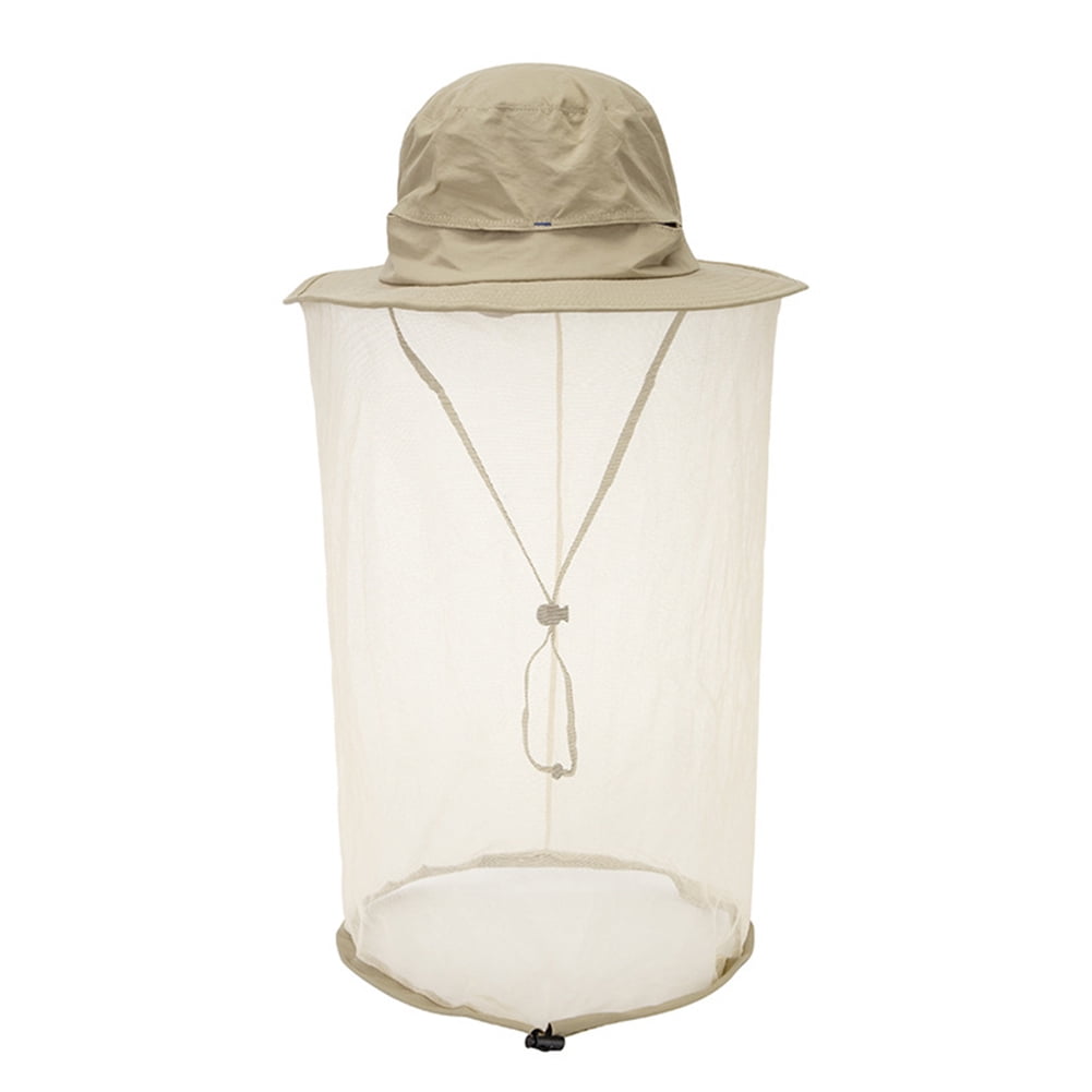 AYYUFE Outdoor Women Men Anti Bug Bee Mosquito Hat Head Net Sun Protection Bucket Cap