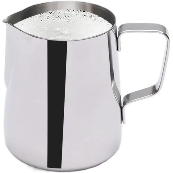 Stainless Steel Espresso Milk Pitcher, Espresso Machine Milk Frother, Cappuccino Latte Art Silver, 350ml