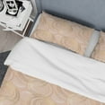 thumbnail image 4 of Designart 'Rose Gold Abstract Geometry Luxury' Mid-Century Modern Duvet Cover Set, 4 of 4