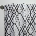 thumbnail image 3 of Designart 'Black and White Geometric Pattern III' Mid-Century Modern Curtain Panel, 3 of 5