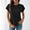 Tops-265Black, variant on Womens Casual Tops Regular Fit Crew Neck Short Sleeve Tops Kangaroo Pocket Tunic Tops Solid Soft Daily Lounge Wear