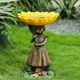 thumbnail image 4 of Hot Sale! Fdelink Polyresin with Brown for Outside Bath Bird Feeder Pedestal Wild Handmade Bird Patio & Garden, 1 X Decorationbird Feeder, 4 of 9