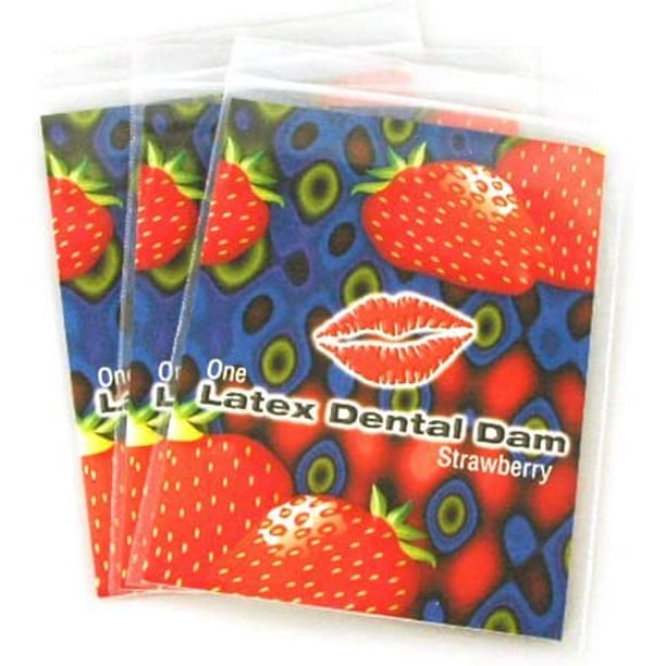 Lixx by Trustex Latex Dams Dental Dams Strawberry Flavor 12 Count
