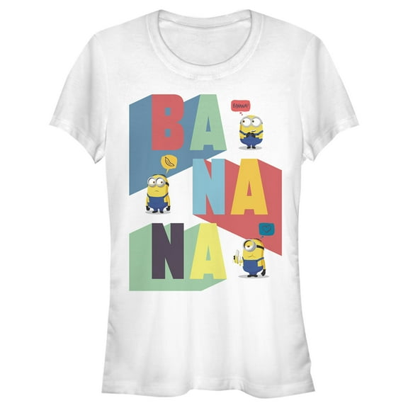 Junior's Minions: The Rise of Gru Ba-Na-Na  Graphic Tee White Medium