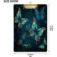 thumbnail image 2 of Coolnut Acrylic Clipboards with Low Profile Clip, A4 Standard Size 9" x 12.5" File Holder for Writing Drawing, Clip Boards for Doctors Offices, Blue and Gold Butterfly Gifts, 2 of 7