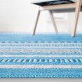 thumbnail image 4 of SAFAVIEH Montauk Ben Striped Cotton Runner Rug, Blue/Grey, 2'6" x 8', 4 of 8