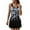 Black, variant on SZXZYGS Matching Couples Swimsuits 2023 Women's Split Swimsuit Tankini Leaf Print Striped Dark Grey Tankini Set for Woman Independence Day 2024