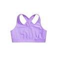 thumbnail image 4 of iiniim Girls Workout Athletic Sports Bras Criss Cross Yoga Ballet Dance Gymnastics Crop Top Bralette Size 4-16 Lavender 14, 4 of 7