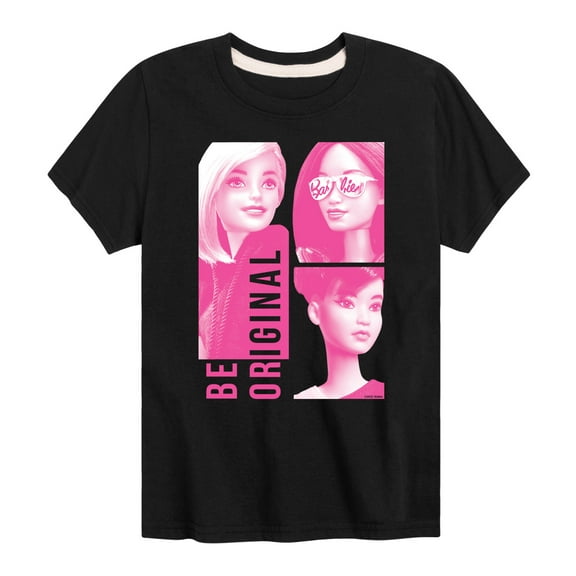 Barbie - Be Original Squares - Toddler And Youth Short Sleeve Graphic T-Shirt
