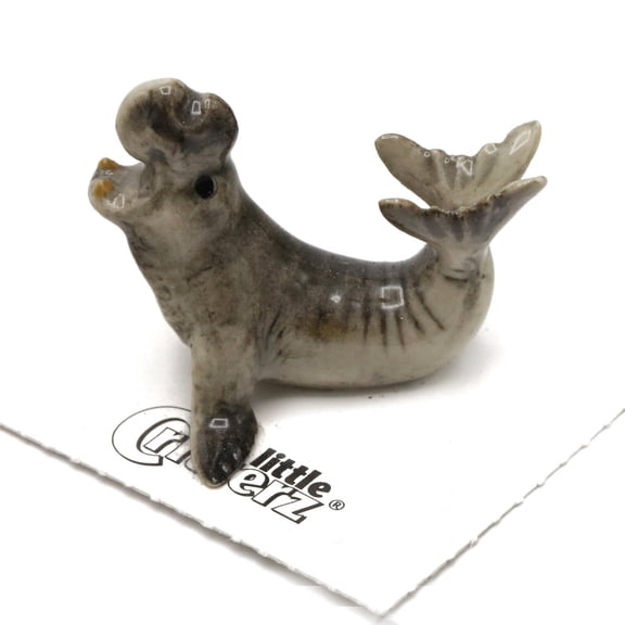Seal - Elephant Seal "Mirounga" - miniature porcelain figurine