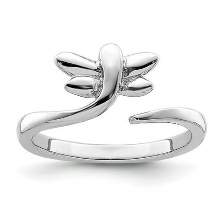 Auriga 925 Sterling Silver Rhodium Plated Dragonfly Toe Ring for Women
