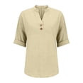 thumbnail image 4 of Young Womens Clothes Kelon Short Sleeve Blouses for Women V Neck Boho Tops Blouses Business Casual Outfits Summer Outfits 2026 Fashion Clothing Blouses, 5XL, 4 of 9