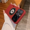 thumbnail image 3 of Carbon Fiber Patten Magnetic Case for iPhone 14 13 12 11 Pro Max [Compatible with Magsafe ] [Camera Cover with Lens Protector ] Logo View Matte Thin Slim Hard Cases (Red,for iPhone 11 Pro Max), 3 of 11