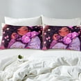 thumbnail image 4 of Afro Bed Sheets Set American African Princess Magical Sheet Set Black Hair Sheets Full,Pink Purple Kawaii Room Decor Teens, 4 of 5