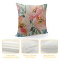 thumbnail image 4 of Pratyus Flowers Pink Painting Modern Rustic Decorative Pillow Covers Home Decor for Couch Bedroom Car, 1PC 20x20in, 4 of 5