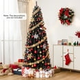 thumbnail image 2 of Gymax 7 FT Pre-Lit Artificial Christmas Halloween Tree Slim Pencil Hinged Xmas Full Tree, 2 of 10