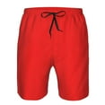 thumbnail image 4 of Naloa Red Men's Beach Shorts, Surfing shorts, Swim trunks, Quick Dry Swim Trunks for Surfing Beach Fun - Medium, 4 of 9