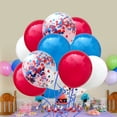 thumbnail image 4 of Shisuyan 32 Pcs Ballons en Latex Transparent de 12 Pouces Couleur Mixte Paillettes Ballons Rouges et Bleus Ensemble de Ballons de Fête Ballons Gonflables pour Décoration de Fête de Bébé Anniversaire d'Enfant, 4 of 8