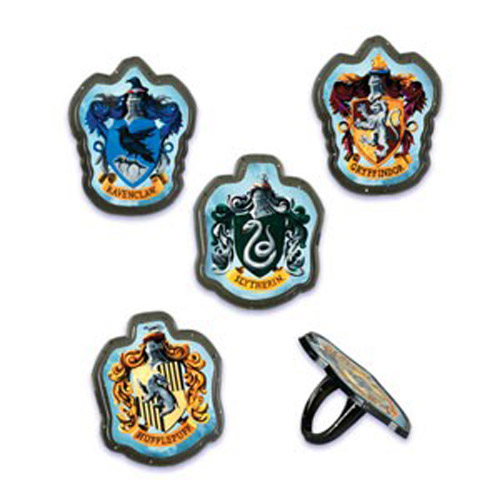 Harry Potter 'Hogwarts Houses' Cupcake Rings / Toppers (12ct)