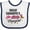 White and Navy, variant on Inktastic Great Grandpa's Little Cowgirl with Cowgirl Hat and Boots Girls Baby Bib