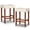 Off White, variant on Costway Set of 2 Bar Stools Counter Height Saddle Kitchen Chairs with Wooden Legs  Off-White + Brown