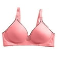 thumbnail image 2 of Abcnature Bras for Women Non Steel Ring Style Printed Gathered Middle Button Breathable Underwear Daily Bras, 2 of 5