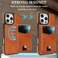 thumbnail image 5 of Case for iPhone 15 Pro Max, Detachable Magnetic RFID Blocking Card Holder Wallet & Magnetic Back Cover, Business Kickstand PU Leather Shockproof Drop Protective Classic Phone Case, Lightbrown, 5 of 11