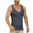 thumbnail image 2 of pstuiky Camiseta sin mangas para hombre, Camiseta deportiva ajustada de malla de color liso para hombre, elástica, para el tiempo libre y el fitness Tops elegantes para mujer l, 2 of 7